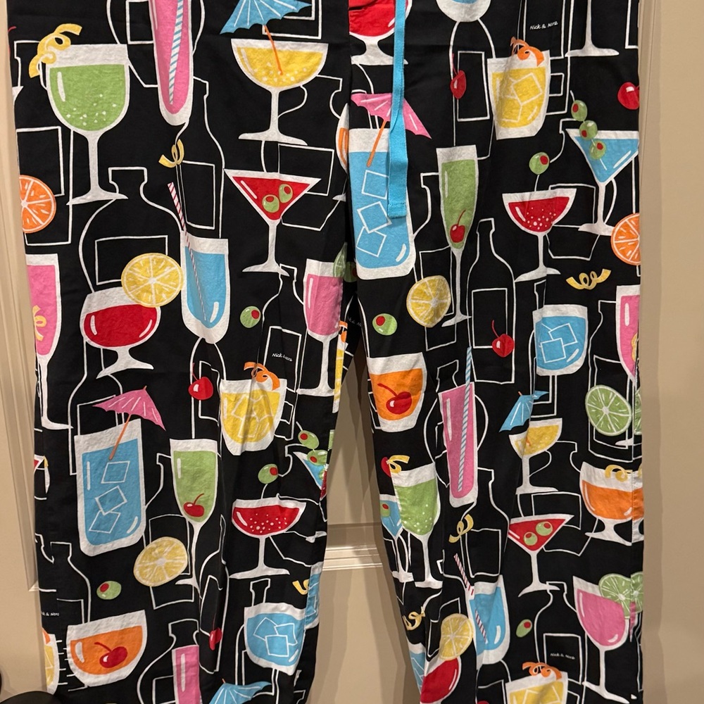 Colorful Cocktail Print Pants